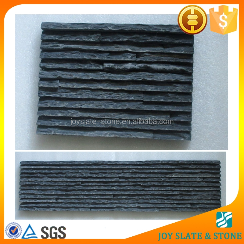 
 Стеновые панели из выращенного камня для наружной или внутренней стены, черная шиферная фанера водопада  