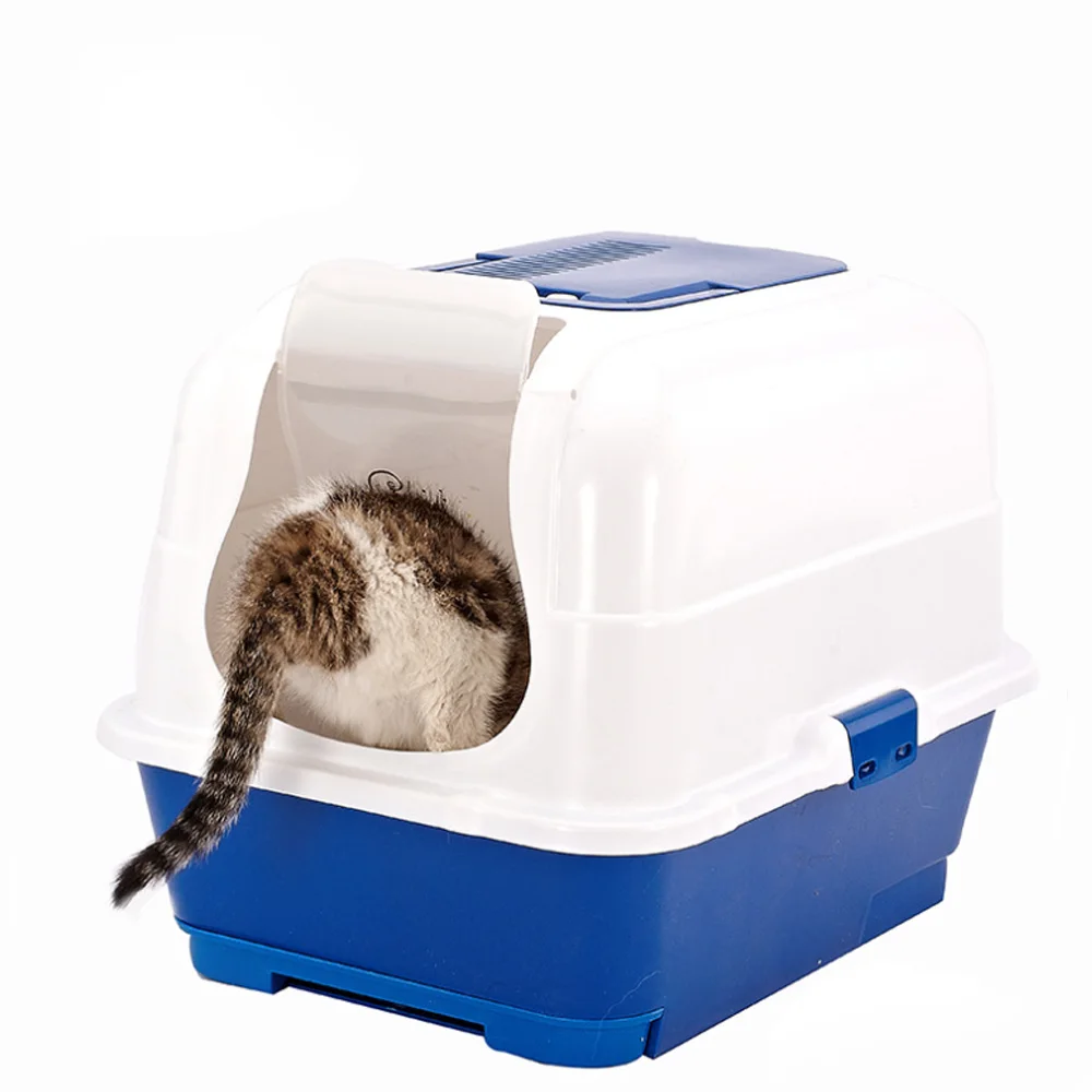 Totally Enclosed Isolated Outdoor Plastic Cat Toilet With Cat Sand ...