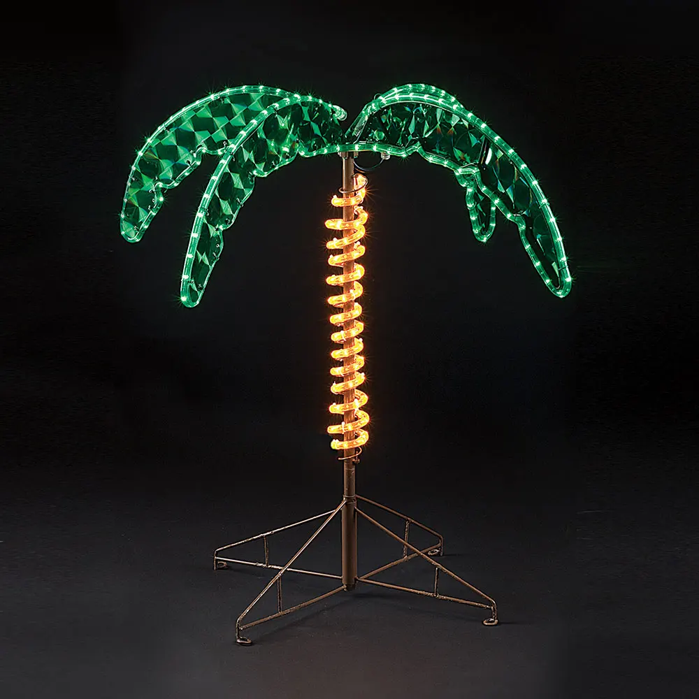 Source Deluxe Tropical LED Rope Light Palm Tree with Lighted Holographic  Trunk and Fronds (4.5 Foot) on