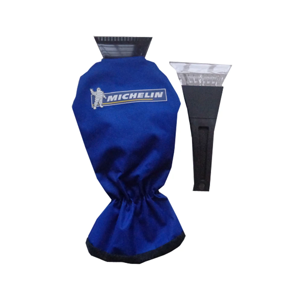 Снежная щетка с логотипом под заказ водонепроницаемая теплая перчатка для скребка льда лобового стекла автомобиля