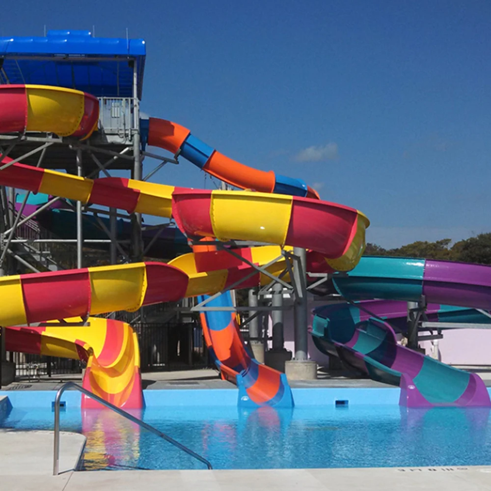 Water Slides Combination Fiberglass for Sale Commercial Water Park