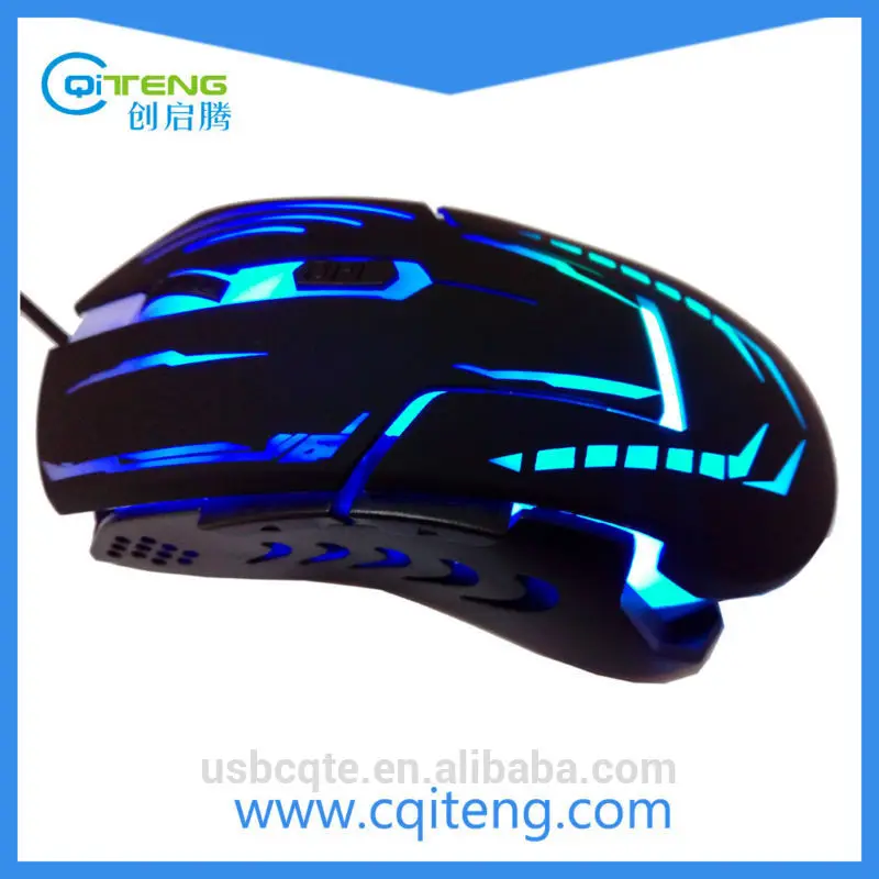 Usb оптическая 7-цвет дыхание из светодиодов свет 6 кнопки D игровая мышь 2400 точек/дюйм
