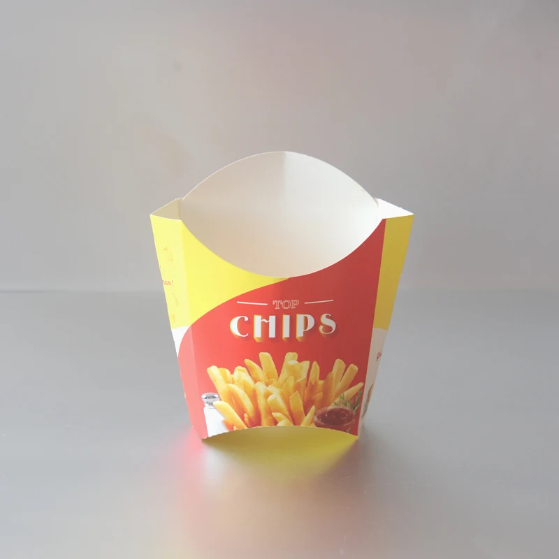 Source disposable french fries paper cup disposable french fry container  food packaging paper french fries box on m.