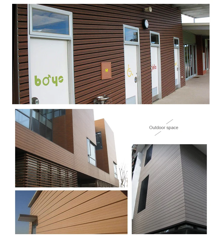 Exterior WPC Cladding Material for Houses and Villa Wood Wall Panel Composite Wall Cladding