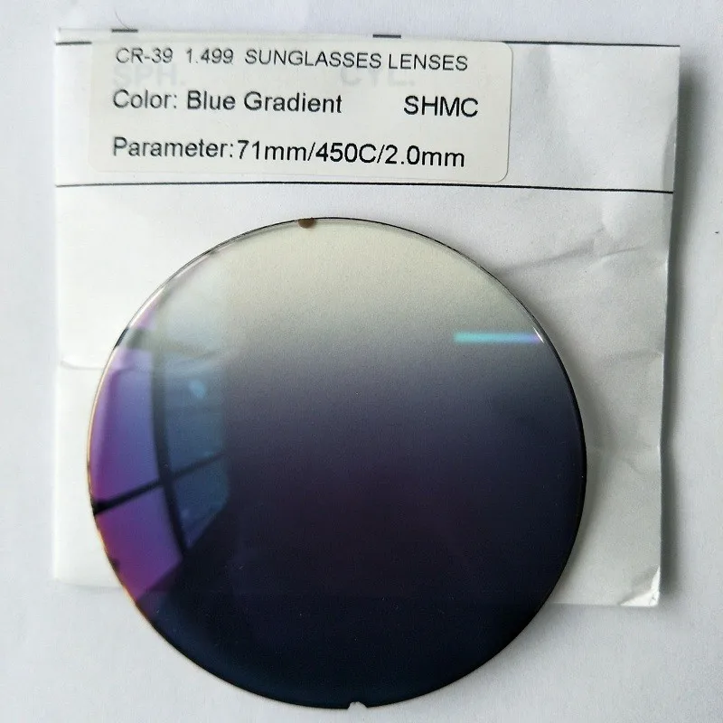 Popular CR39 UV400 HMC EMI Gradient Tinted Color Sunglasses Lens