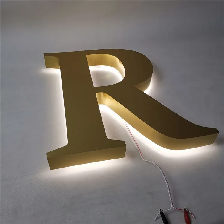 Водонепроницаемый IP67 акриловый светодиодный светильник с подсветкой из нержавеющей стали 3D буквы коммерческий