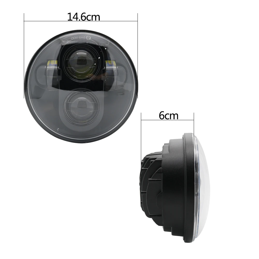 Система освещения мотоцикла, мотоциклетные круглые светодиодные фары 5,75 дюйма, светодиодная фара для harley