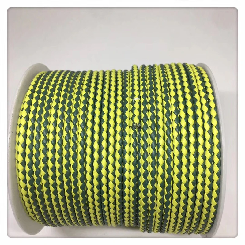 
Плетеный кожаный шнур высшего качества для изготовления ювелирных изделий «сделай сам», черный Nappa 3 мм 4 мм 5 мм 6 мм 8 мм 