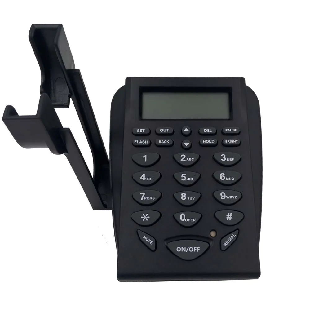 Callcentertelefoon, bijkantoor multifunctionele kiestoetsen Callcenter verkeerstelefoon en headset met FSK/DTMF-nummerweergave
