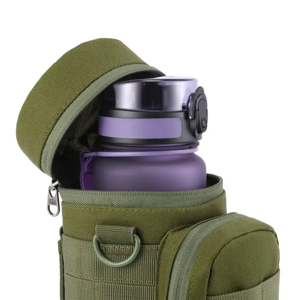 
 Оливковый Тактический мягкий чехол для бутылки с водой H2O, сумка для воды с сумкой для аксессуаров  