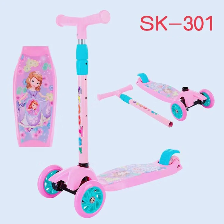 3 Wheels Folding Kids Scooter with Big Flashing Wheel / Toys R Us Kids Scooter with Big Pedal /wholesale Kids Scooter Carbon