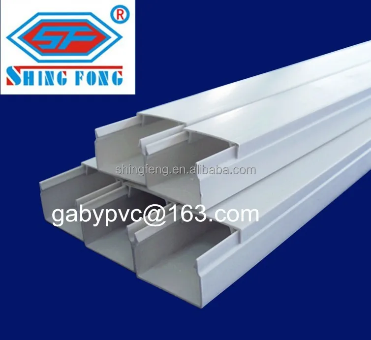 Plastic Air Duct PVC Rectangular Duct 75X75mm PVC Cable Trunking Duct