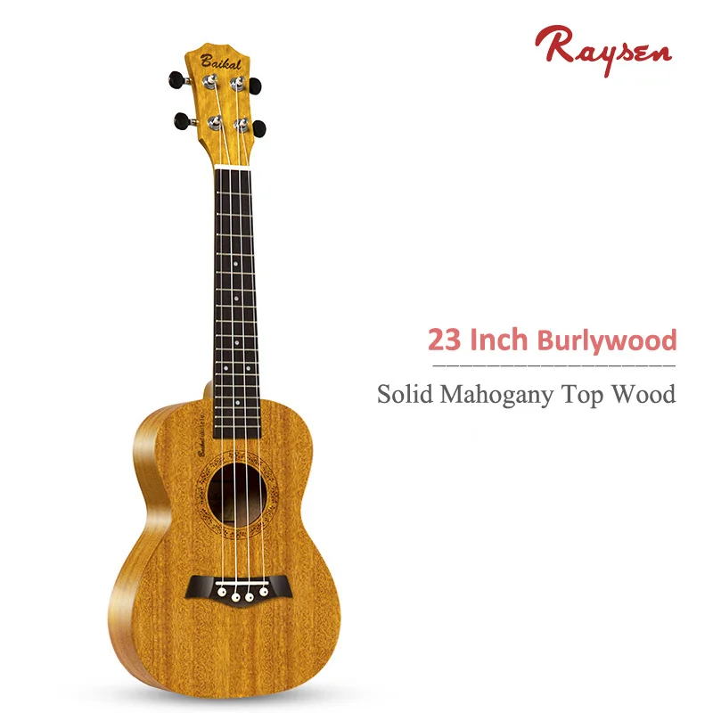 23-Inch Solid Top Hawaii Ukulele Factory Retail Wooden Musical Instrument for Children Stringed Instruments Parts Accessories