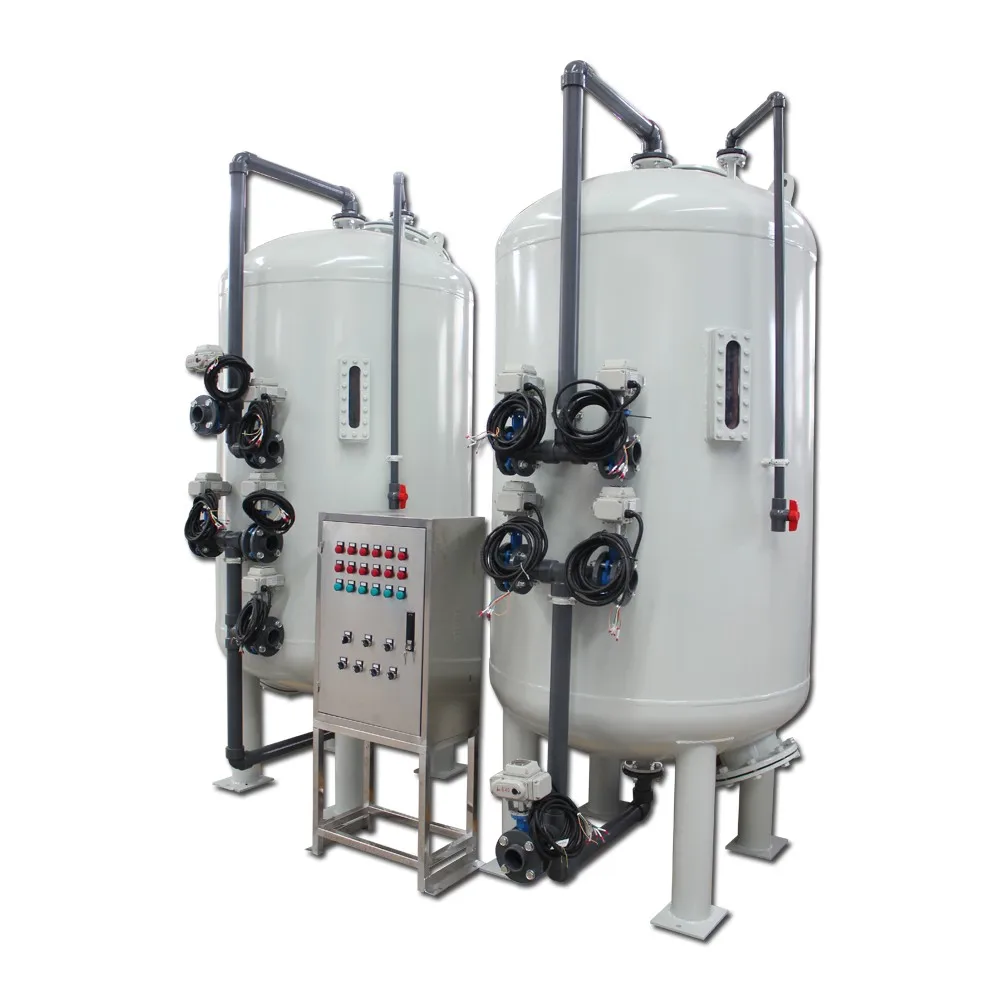 Автоматический Пескоструйный фильтр обратной промывки и Углеродный с водяными насосами