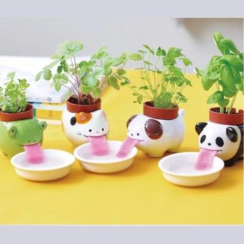 Animal Bonsai Pots Ceramic Cute Animal Bonsai Seed Planter Self Watering Bonsai