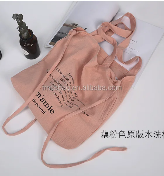 Fashion Washable Cotton Linen Shopping Tote Bag|