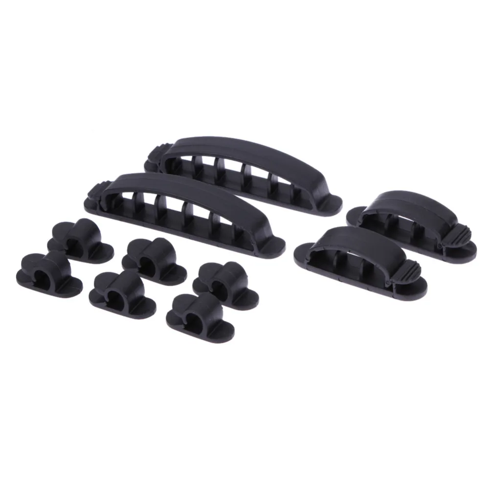 
 Бестселлер, 10 штук, органайзер для проводов и кабелей, пластиковый зажим, фиксатор для галстуков, фиксатор, фиксатор, отделочное настольное устройство  