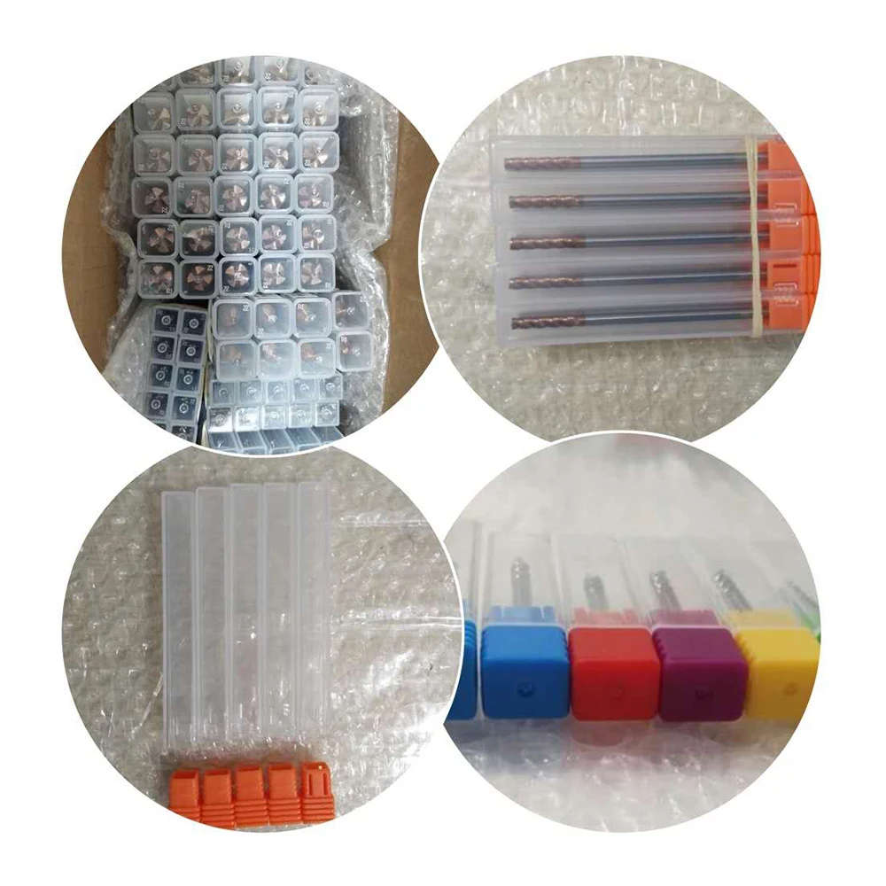 Diameter 1mm Tapered Conical Shell Ball Nose End Mill Cutter For Wood