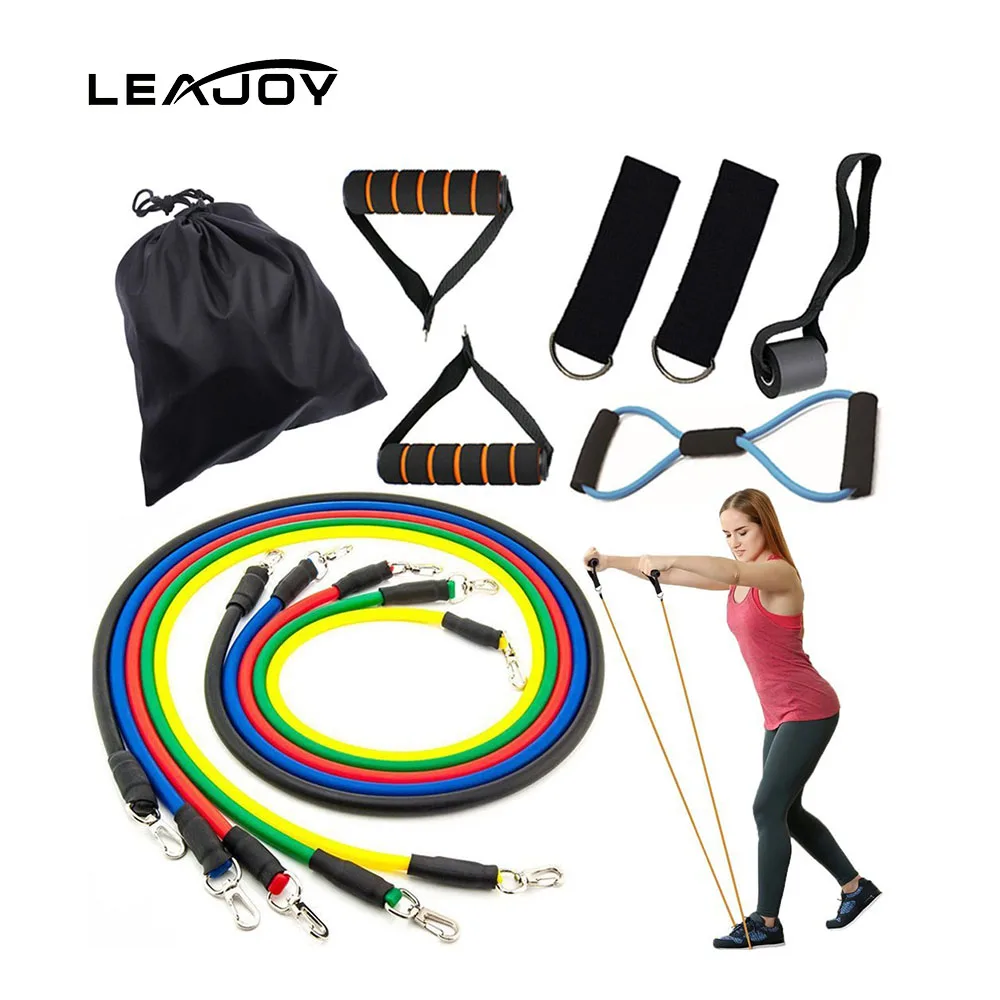 Top Selling Fitness Latex Resistance Band With 8 Shape Bands Kit Home ...