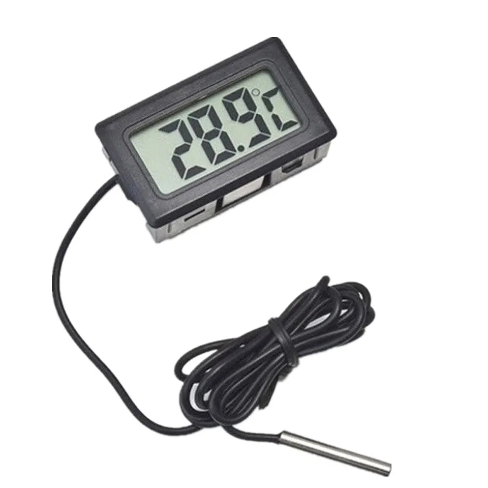 DC5V-12V LCD Digital Thermometer+Probe Meter Gauge Sensor Measuring Temperature