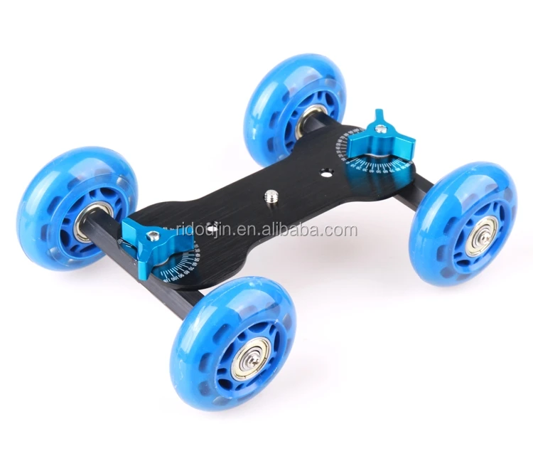 4 Wheels Desktop DSLR Camera Video Photography DV Rail Track Slider Photography Dolly Car