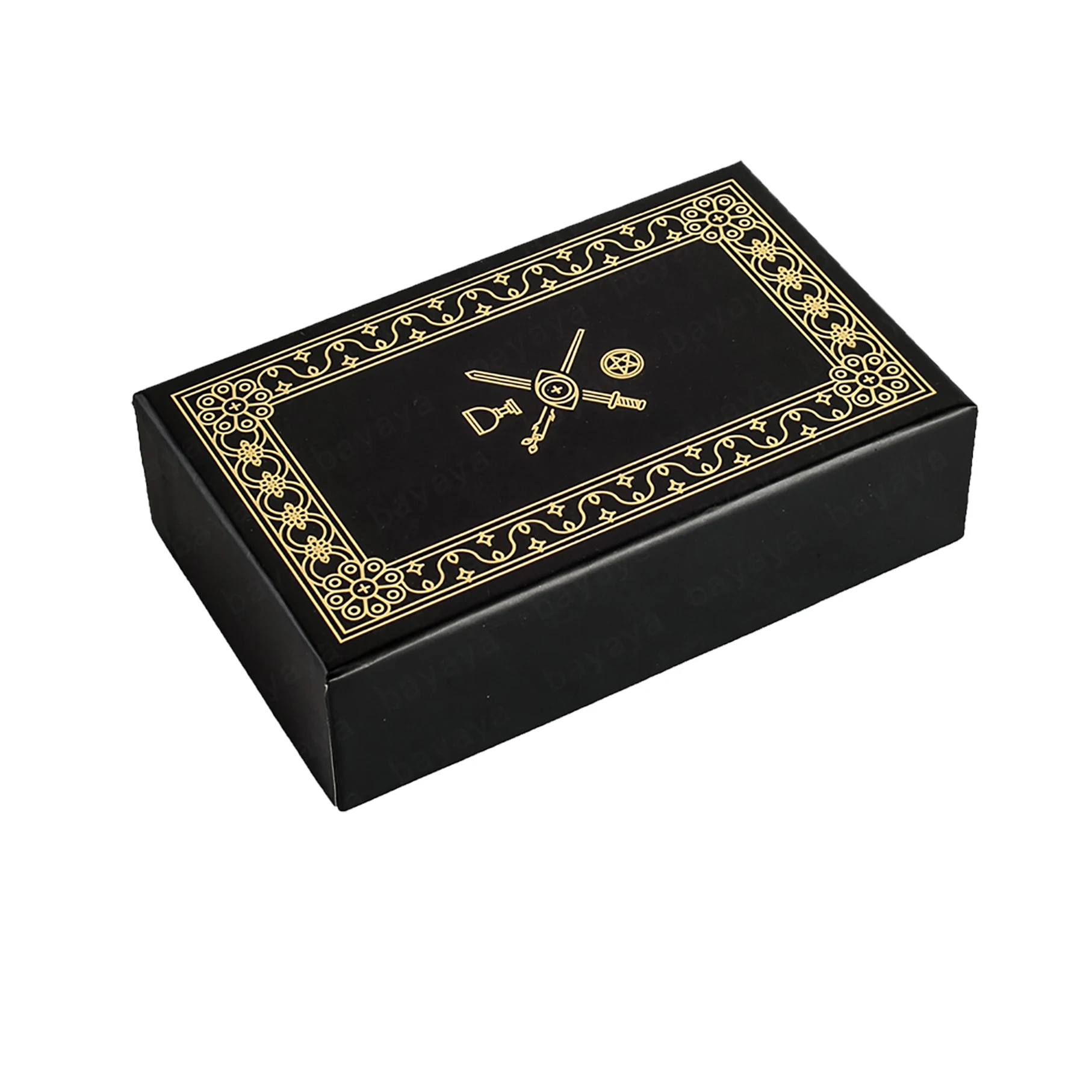 Custom Design High Quality Print Your Own Cute Pvc Crystal Oracle Cards Black Tarot Cards With Guidebook