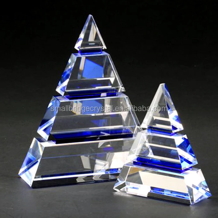 Wholesale Fengshui Crystal Pyramid Decoration Pieces Healing Egypt Pyramid