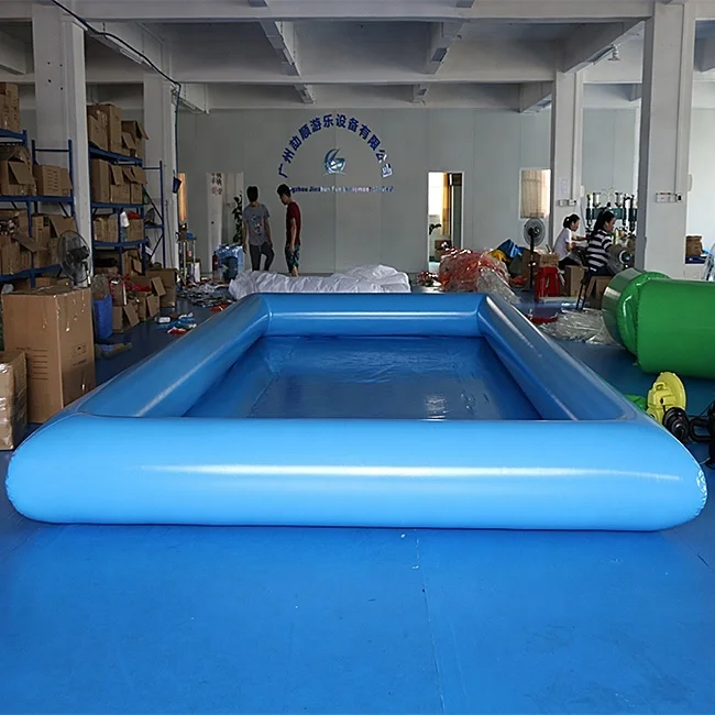 Высокое качество 8*4 м прямоугольный синий надувной бассейн для детей
