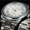 4 white dial silver strap