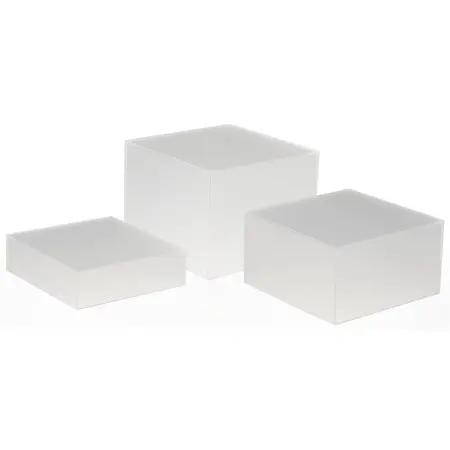 Acrylic Risers  Display Cubes White Lucite Display Cube Riser Food Display Riser