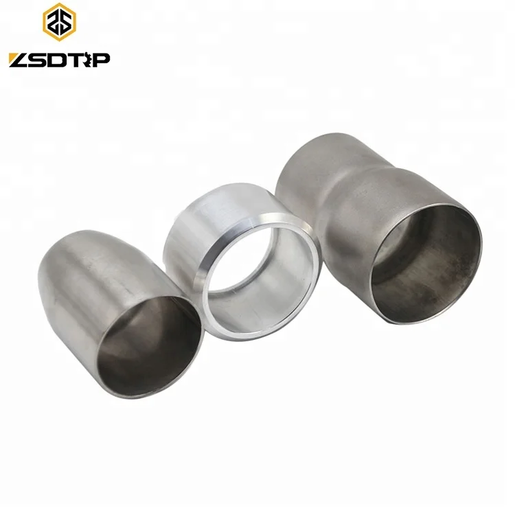 Motoforti 51-60mm 2.0-2.4 Motorcycle Exhaust Pipe Adapter Pipe Reducer Muffler Connector Titanium Tone