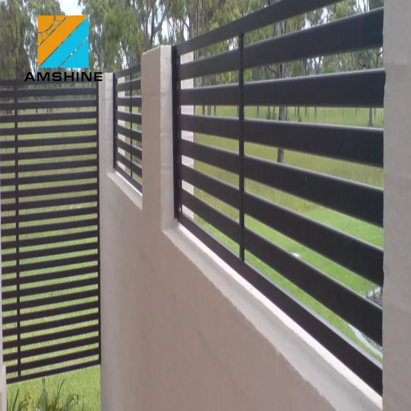 Different Style Easily Assembled Building Ventilation Black Aluminum Fence