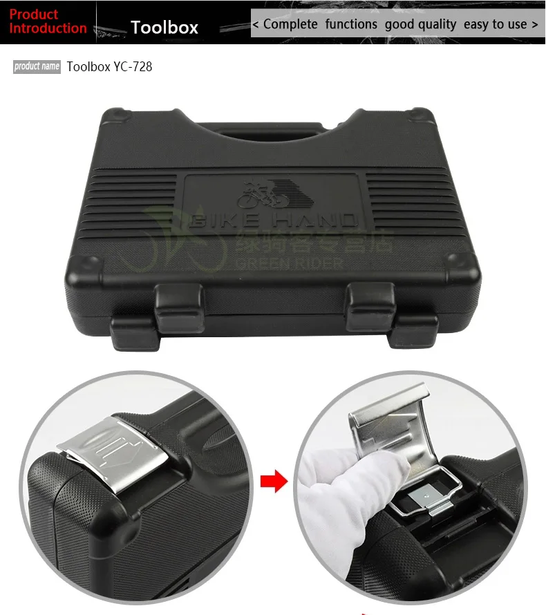 BIKE HAND 18-in-1 Bicycle Tool Kit Case, Black