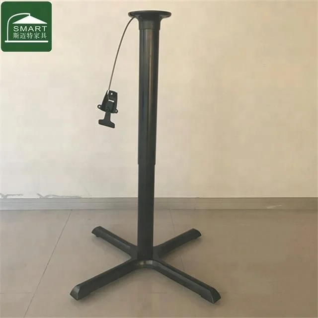 Gas Lift Height Adjustable Coffee Table Base For Wood Top Dining Table