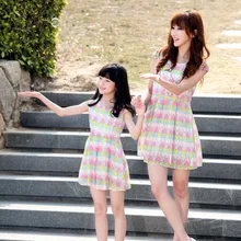 The European heart station children fashion and beach skirt dress 2015 Korean version of the new