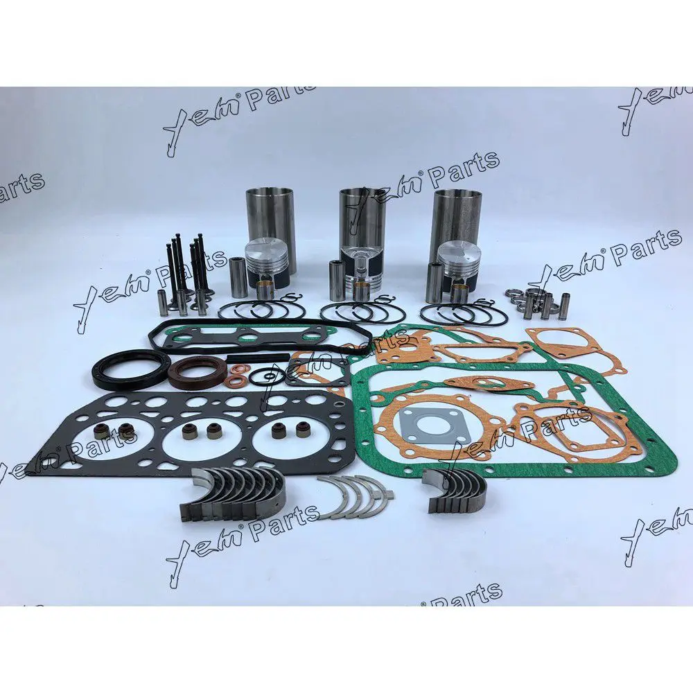 K3D Engine Overhaul Rebuild Kit With Gasket Set Engine Valves Main Connrod Bearing for Mitsubishi 2
