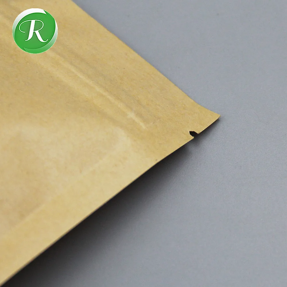 Custom Printed Banana Chips Packaging Kraft Paper Bag