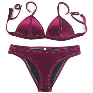 Cikini Velvet Neoprene Swimsuit Women New Summer Sexy Beach Bikini Wholesale Bathing Suits