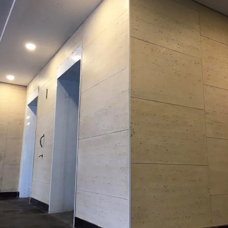 Outside Turkish Artificial Roman Stone Flooring Slabs Travertine Tiles