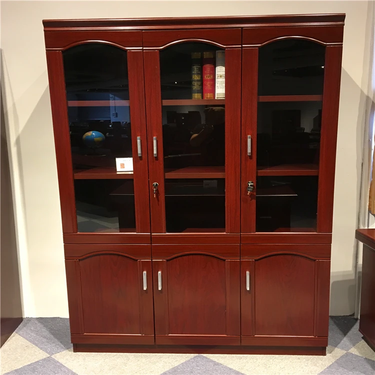 Two-Door Wooden File Cabinet for Factories Offices Traditional for School Use Executive Boss Manager Office Furniture Bookcase
