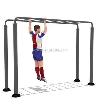 Galvanized Pipe Pull up Bar Durable Outdoor Fitness Equipment