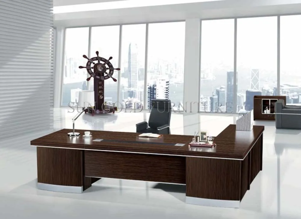 2016新しいデザインオフィスデスク、CEOメラミン木制オフィス家具 (SZ
