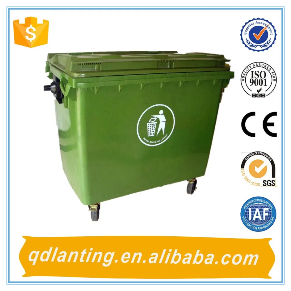 High Quality 1100L Plastic Trash Can Recycle Outdoor Waste Large Garbage  Bins with Wheels Manufacturer and Supplier