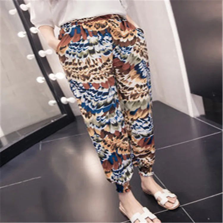 Spring and Summer New Style Loose Beach Trousers Summer Chiffon Pants Harem Pants Women CC199