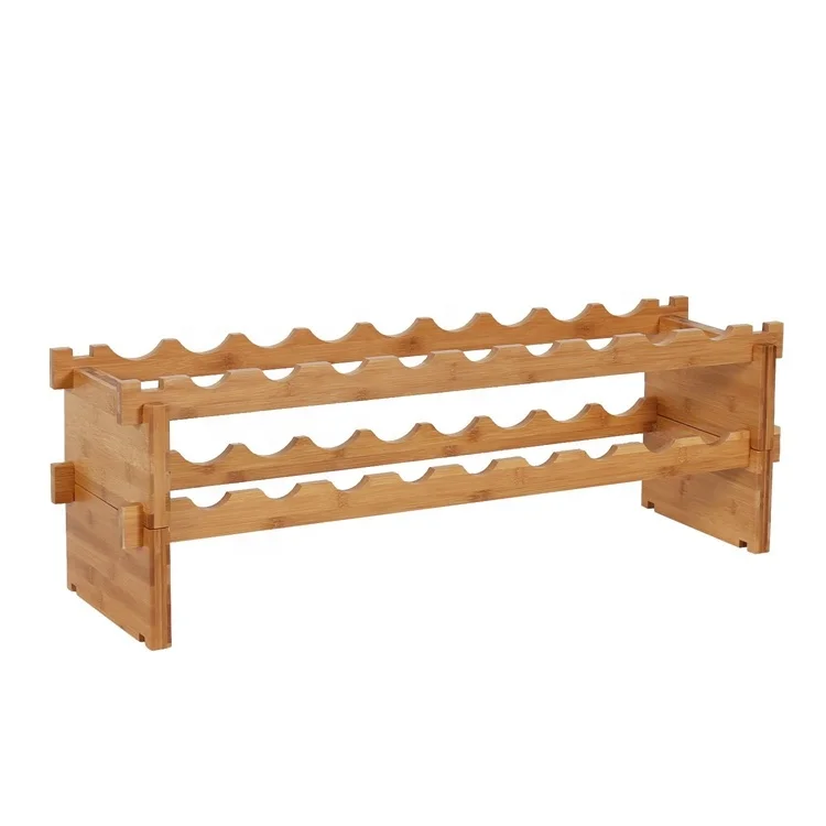 
Винная стойка для хранения, 36 бутылок, Штабелируемая, без катышков, толстая, деревянная 