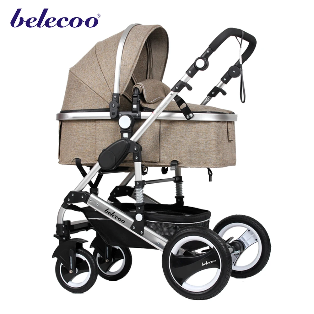 High quality Belecoo baby pram 3 in 1 baby stroller manufacturer 535 Q3 Linen fabric Alibaba