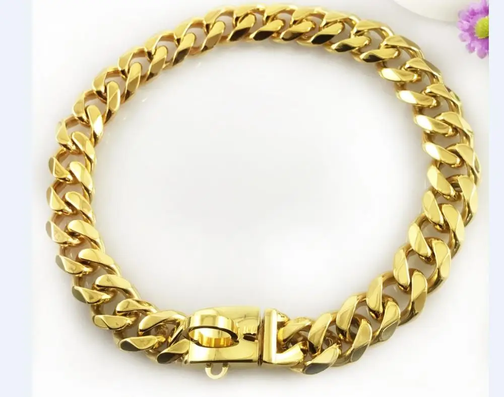 20mm 18k gold luxury dog chain cuban pitbull big dog chain bully pet leash solid stainless steel dog collar chains buy pitbull dog chain cuban dog