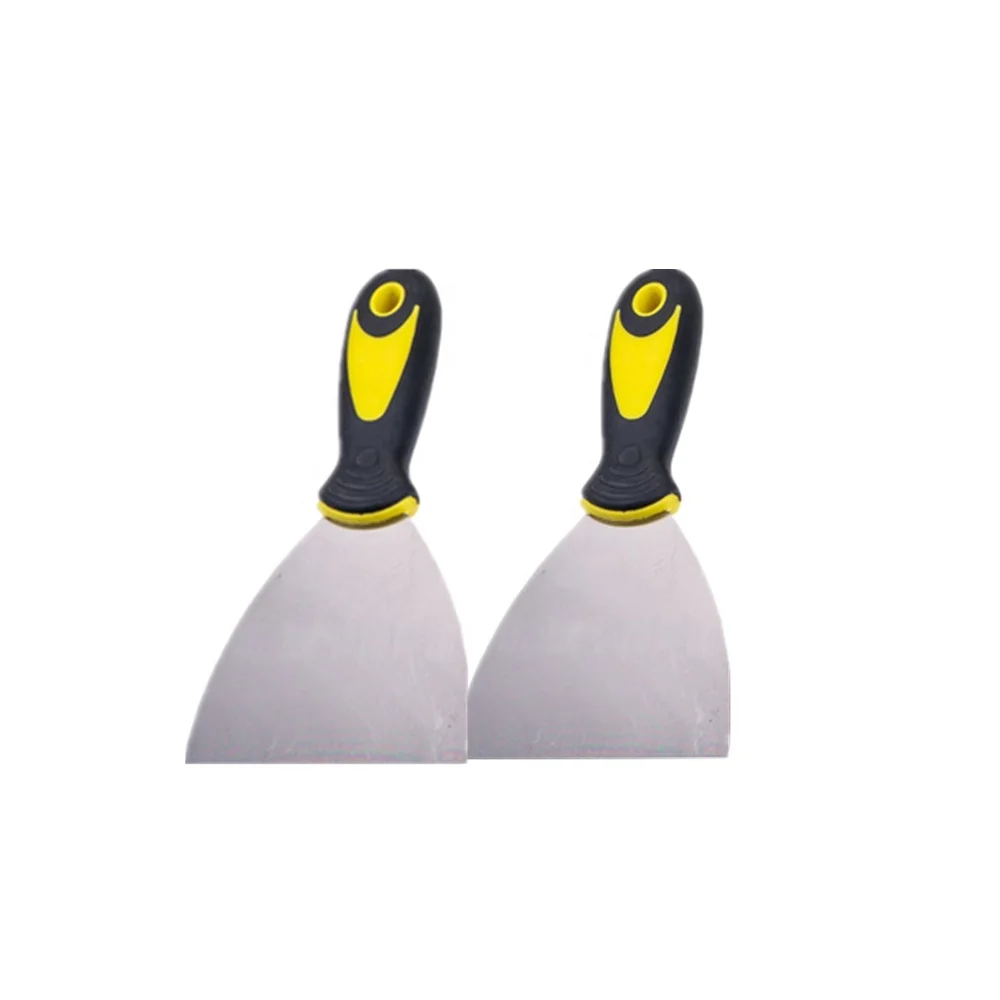 Different Types Carbon Steel Rubber Handle Mirror Polishing Rubber Gypsum Putty Scrapers