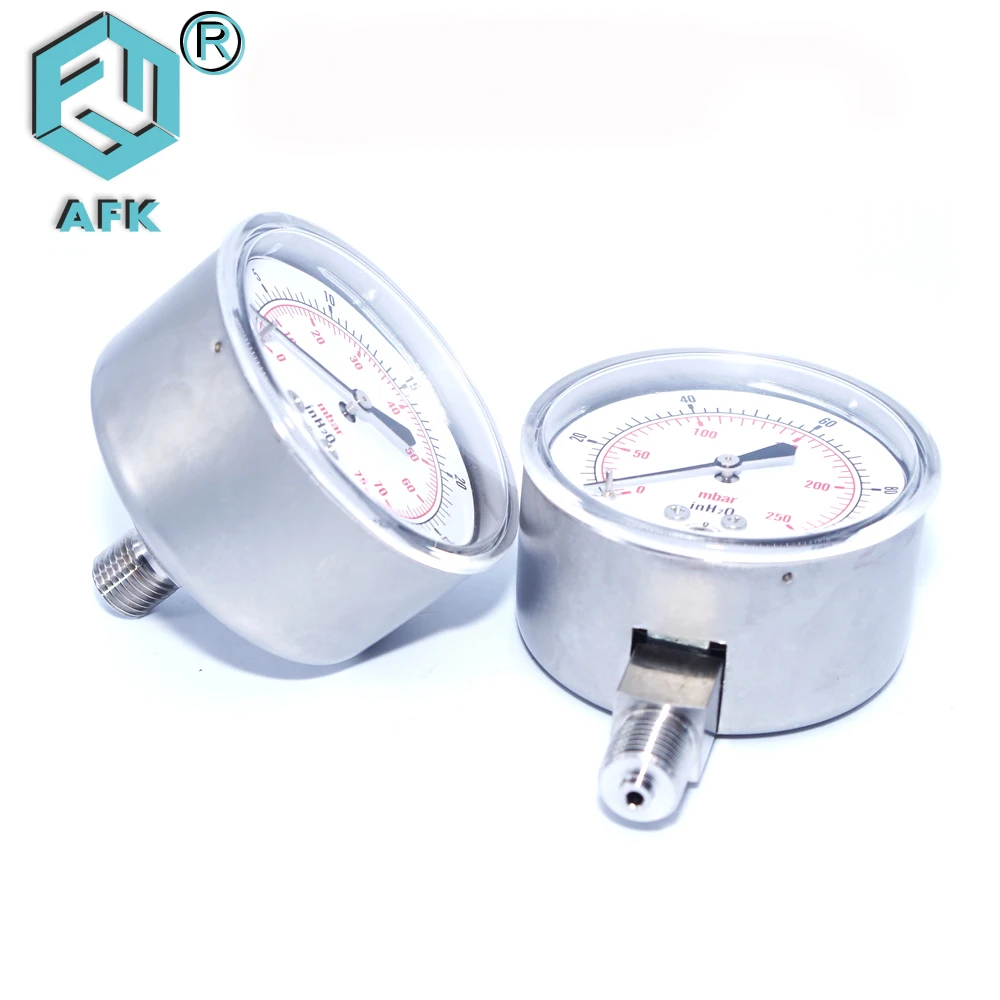 Stainless Steel Low Pressure Mpa PSI Bar Pressure Gauge Manometer