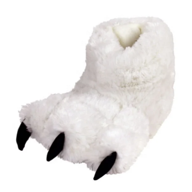ホッキョクグマの足のスリッパ 白い毛皮のような動物のスリッパ Buy シロクマ足スリッパ 白毛皮の動物スリッパ 毛皮のような動物のスリッパ Product On Alibaba Com